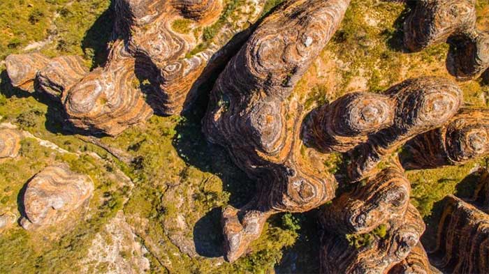 Visitor sites in Purnululu National Park are located at the north and south ends.