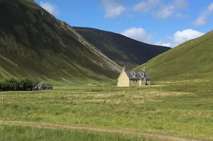 This house is part of the Alladale Wilderness Reserve.