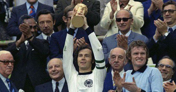 Beckenbauer was the first 'leader' to raise the new trophy