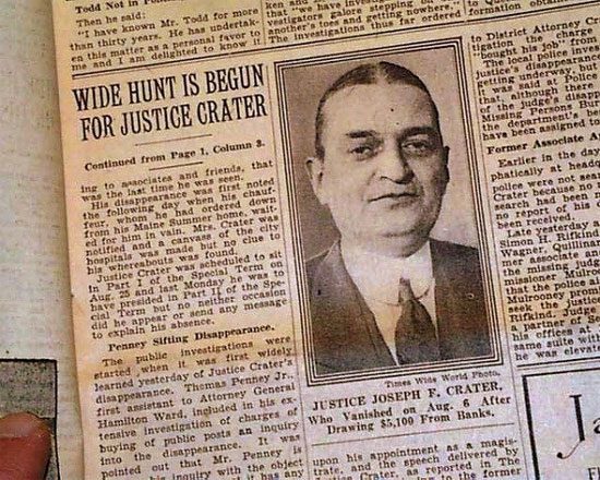 No one knows if Joseph Force Crater is alive or dead, so the people of New York call him 'The Missingest Man in New York.'