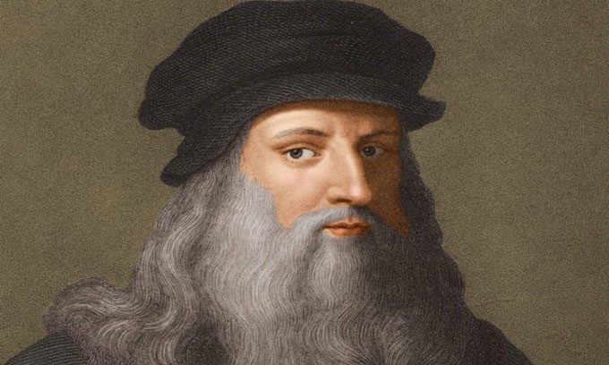 Portrait of Leonardo da Vinci.