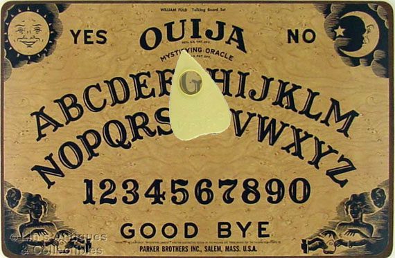 The Ouija board is commonly produced and sold by Parker Brothers.