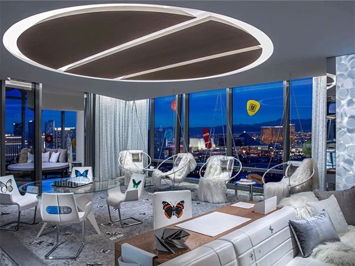 The suite is located on the 34th floor of the complex.