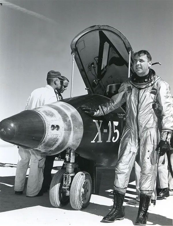 Robert Michael White is credited as the first pilot to achieve Mach speeds of 3, 4, and 5.