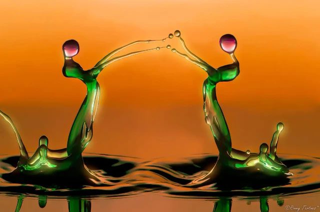 Explore stunning images of water droplets, resembling sculptures