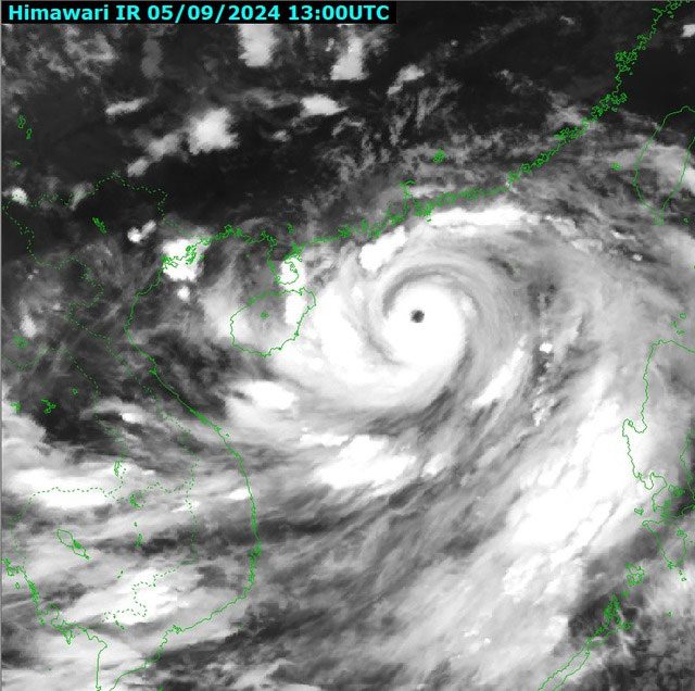 Satellite image at 8 PM on September 5.