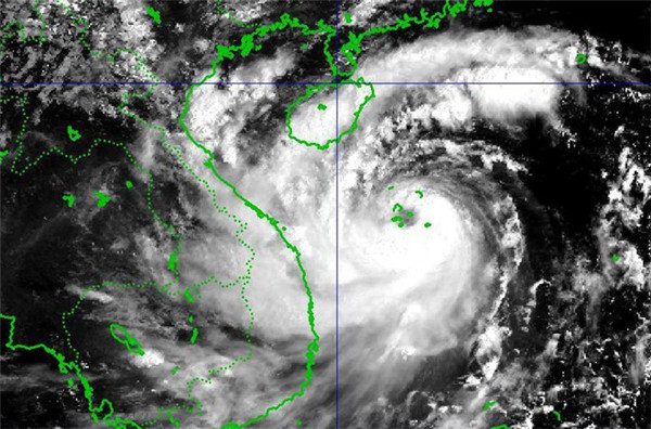 Satellite image of a storm.