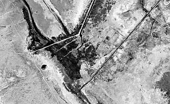 The satellite image from over half a century ago revealed a ghost town in present-day Iran