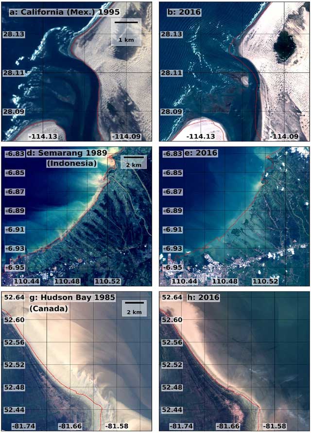 Some beaches in the world are actually shrinking over the past decades.