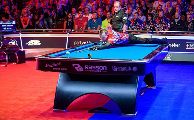  Blue billiards tables are still used in the US Open Pool Championship today.