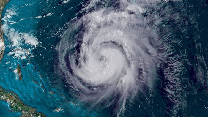 Hurricane Ernesto in the Atlantic on August 15.