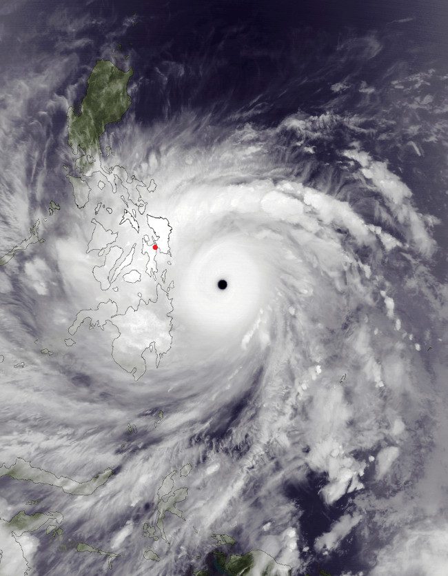 Typhoon Haiyan at its peak.