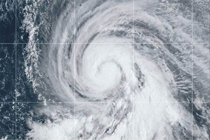 Latest image of Hurricane Kirk.