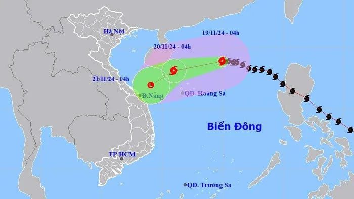  Path of Typhoon No. 9. 