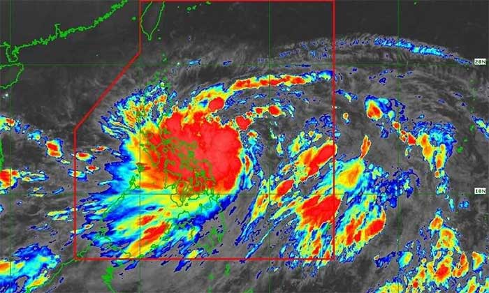 Position of Typhoon No. 6 Trami (Kristine) at 4:40 AM on October 22, 2024.