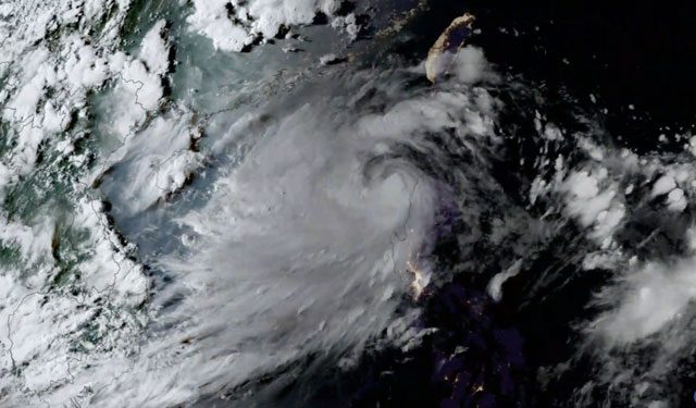 Satellite image of Typhoon Yagi.