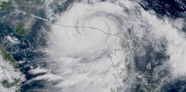 Satellite image of Typhoon Yagi at 9 AM on September 4, 2024.