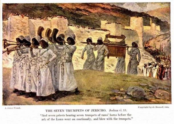 The Seven Trumpets of Jericho by James Tissot.