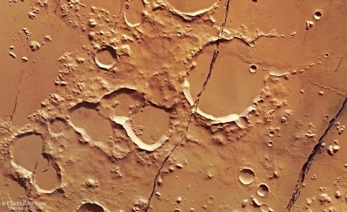 The surface of the Cerberus Fossae region of Mars captured by Mars Express