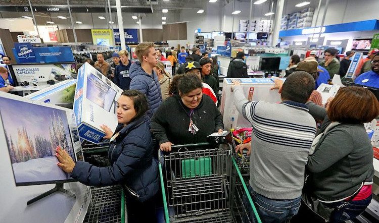 Typical chaos seen during "shopping holidays" on Black Friday.