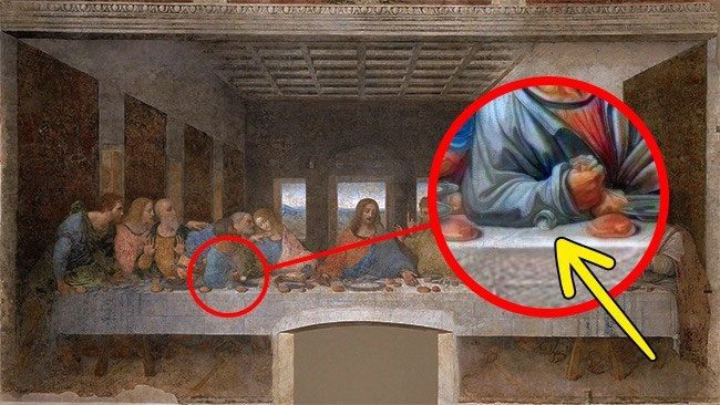 The spilled salt near Judas signifies trouble