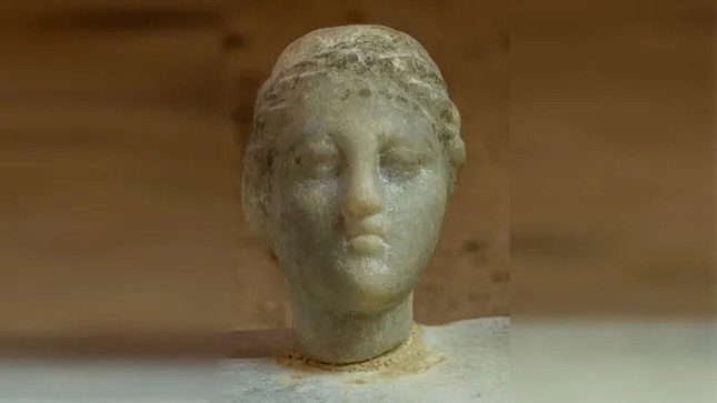 The marble bust believed to depict Queen Cleopatra VII