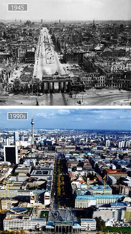 Berlin, Germany - 1945 and the 1990s