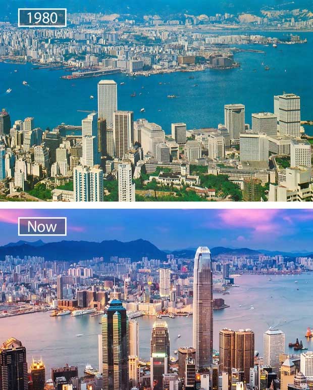 Hong Kong, China - 1980 and now