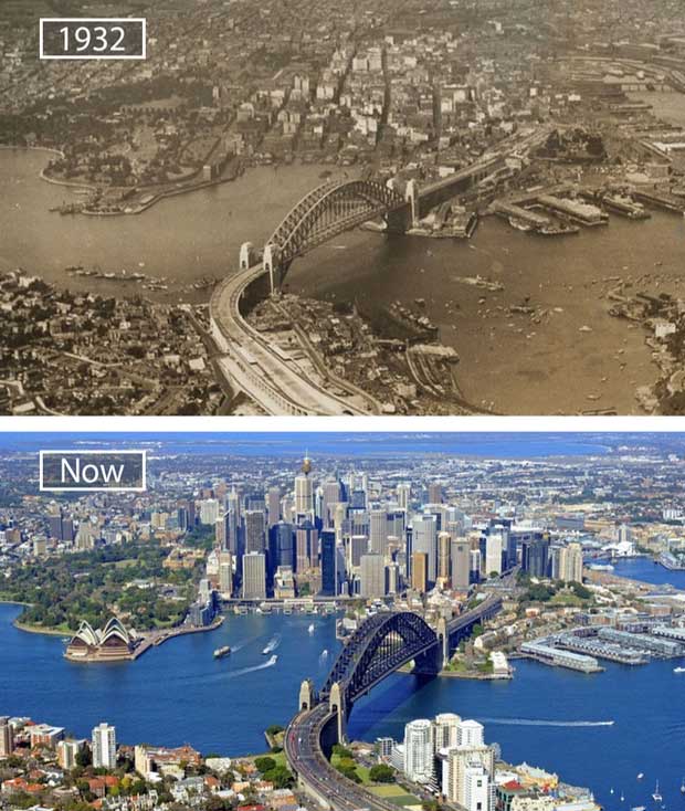 Sydney, Australia - 1932 and now