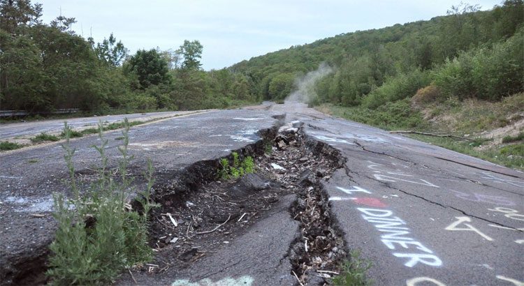 The ruins of Centralia.