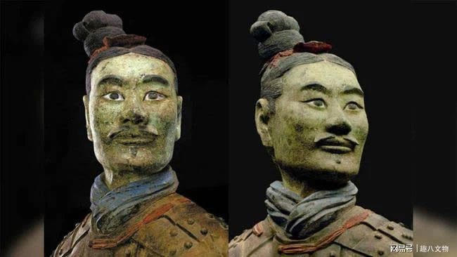 The only terracotta warrior with a green face.