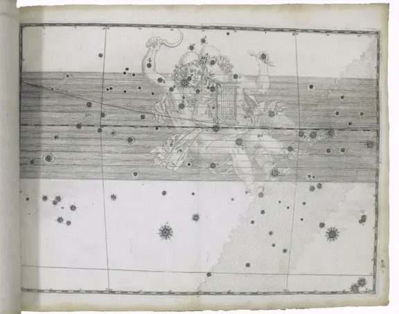 Image of the Gemini constellation from Bayer's star atlas