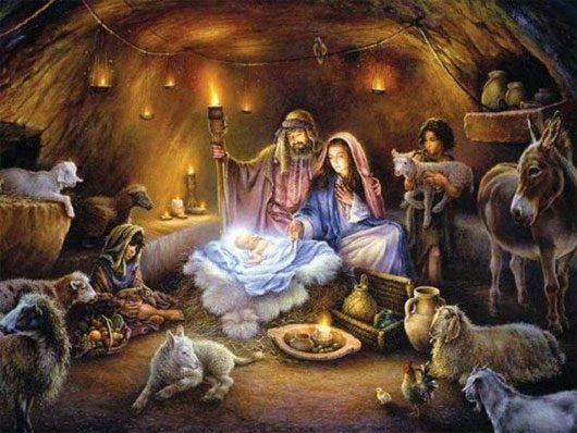 Jesus was born in a manger.