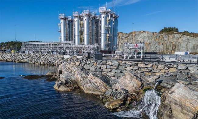 CO2 transport and storage facility on Oygarden island.