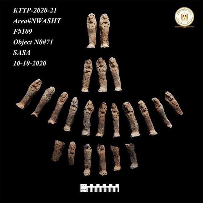 Artifacts found in the excavation of the ancient city