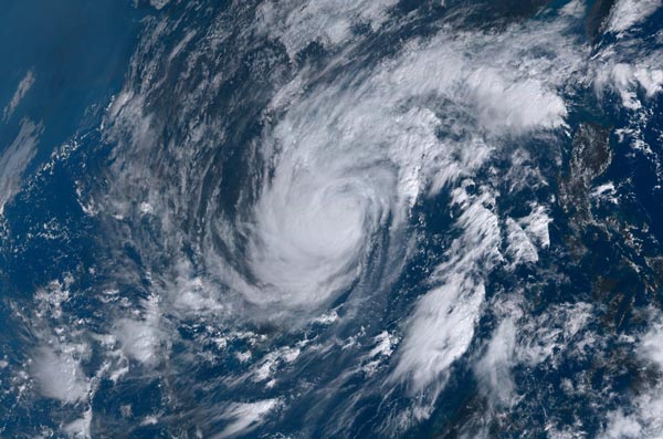 Satellite image of Hurricane Molave (Typhoon No. 9) from Japan's Himawari 8 satellite