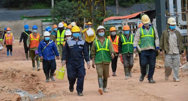 The number of workers has significantly decreased.