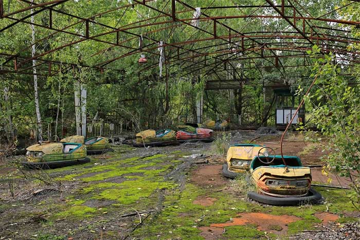 An abandoned park in Chernobyl.