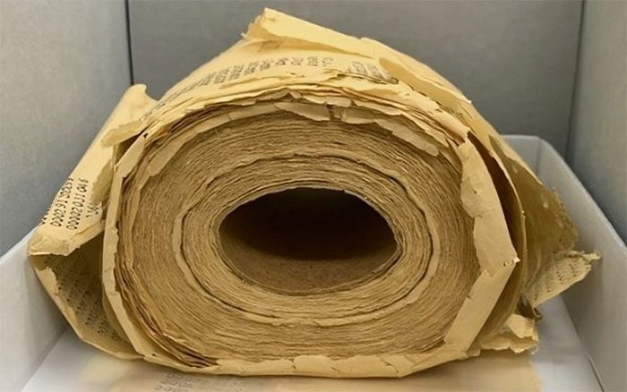 The roll of toilet paper stored at NIST