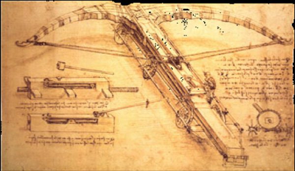 One of Da Vinci's design sketches