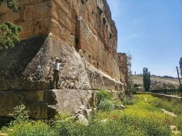 The Trilithon is a group of three megaliths used in the foundation of the Baalbek Temple.