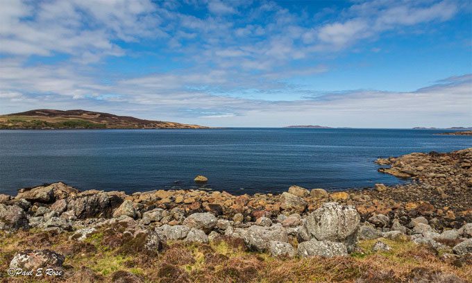 Gruinard Island (left) photographed from a safe distance