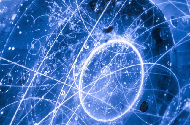 Illustration of neutrino particle traces