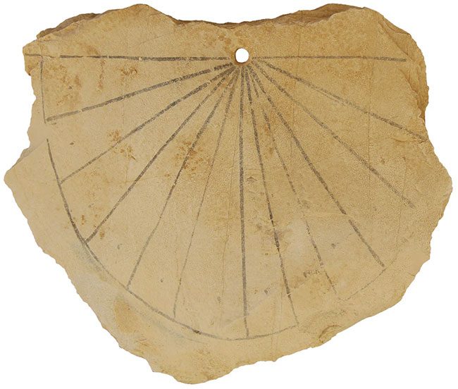 The oldest sundial base found in Egypt.