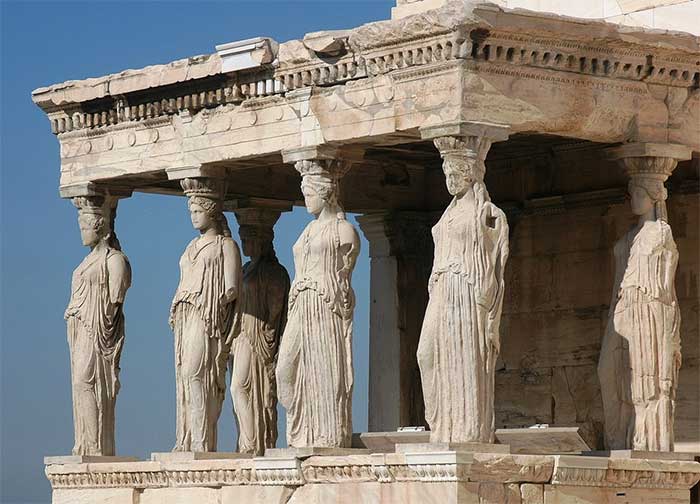 The Parthenon showcases the architectural techniques of ancient Greeks.