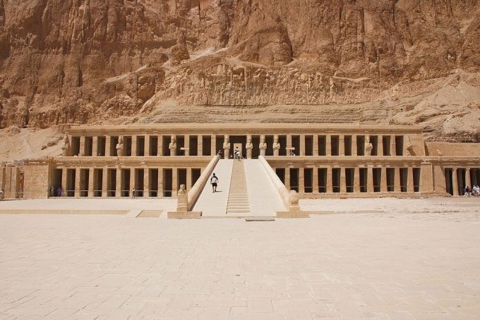 The temple of Hatshepsut in the Valley of the Kings in Luxor, Egypt.