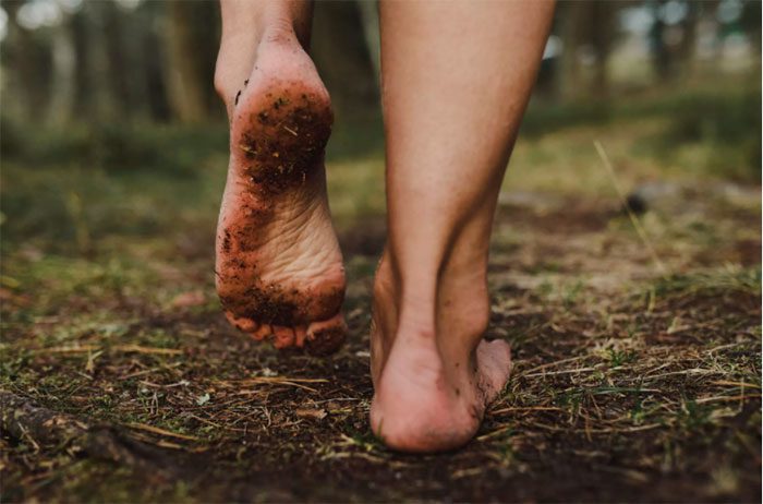 Walking barefoot while exercising can cause toes or feet to get torn.