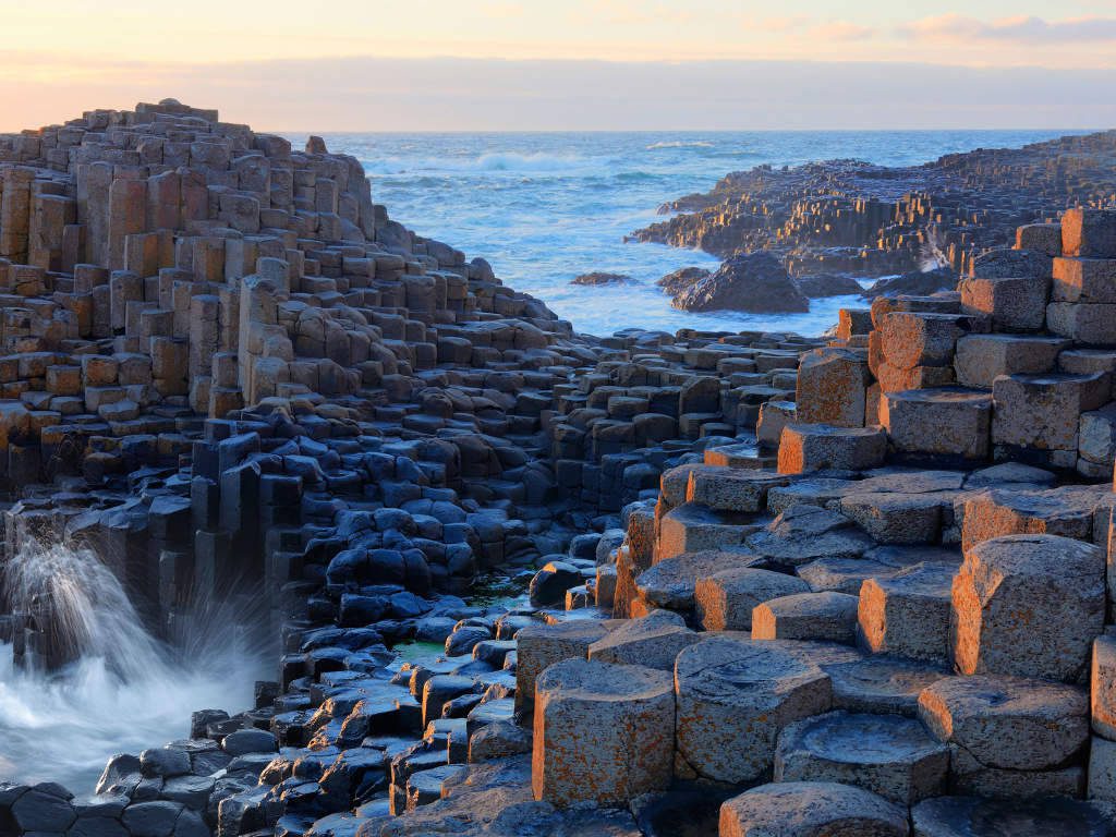 The Giant's Causeway in County Antrim is believed to have formed from a volcanic eruption 60 million years ago.