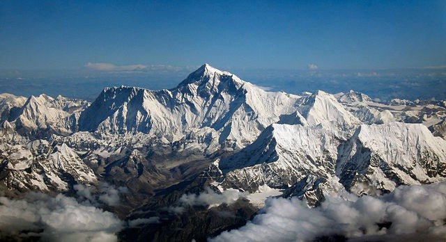 The summit of Everest.