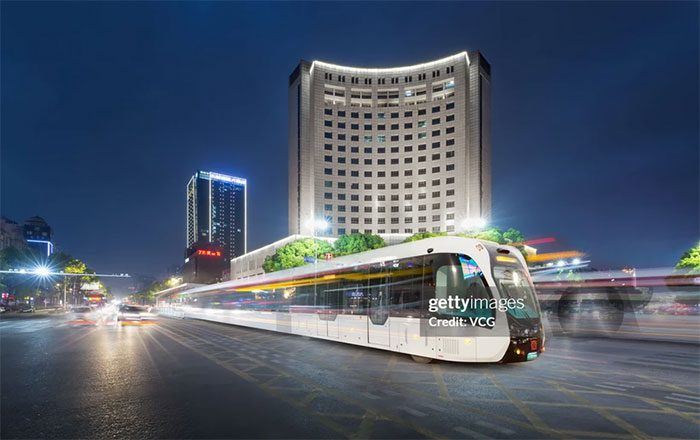 A maglev train from CRRC Zhuzhou Institute Co Ltd.